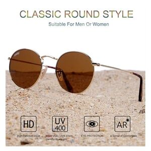 Dikley Classic Round Metal Sunglasses
